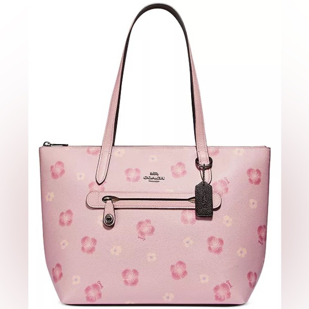 Coach Taylor Tote with Pansy Print